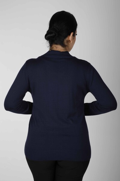 Maglieria Maglione Manica Lunga Blu Navy - 30687 | KAZEE (Set da 3 L-XL-2XL) - Thumbnail