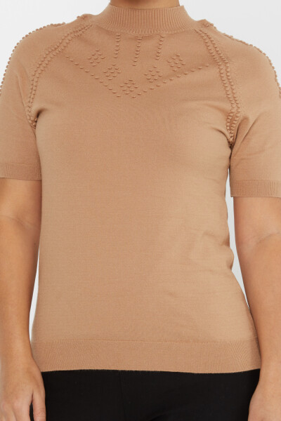 Maglieria Maglione Tessuto in Maglia Beige - 30964 | KAZEE (Set da 3 M-L-XL) - 4