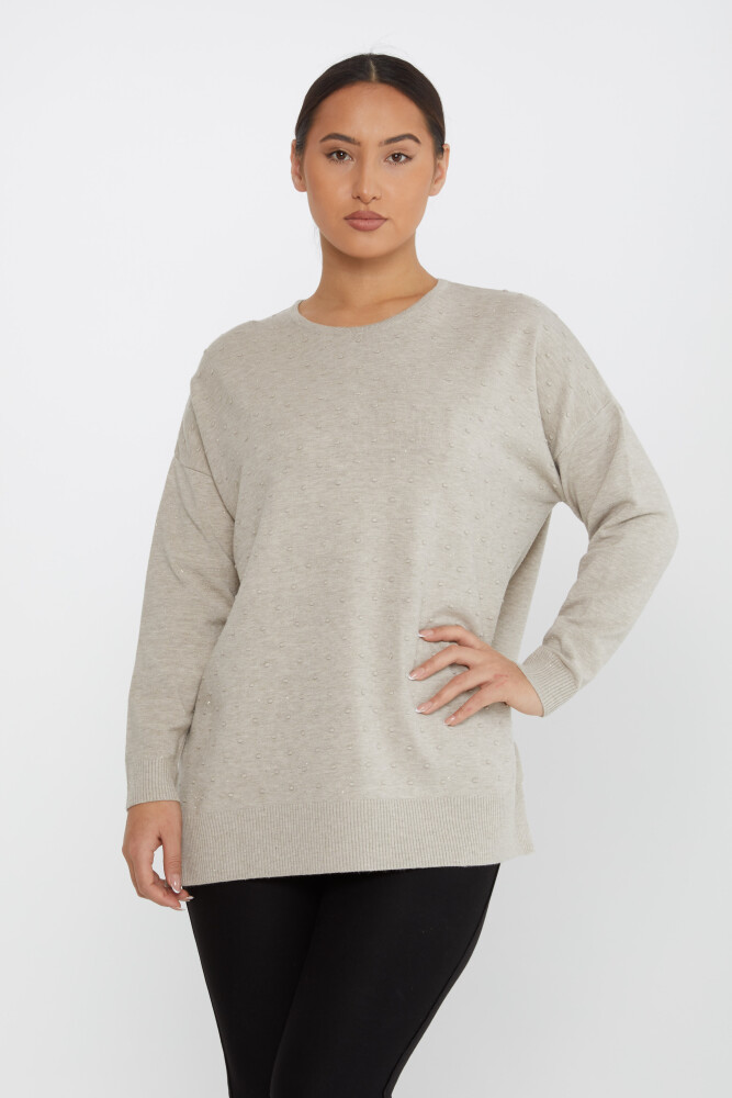 Maglieria Maglia con Dettaglio Spacco Visone - 31632 | KAZEE (Set di 3 XL-2XL-3XL) - 2