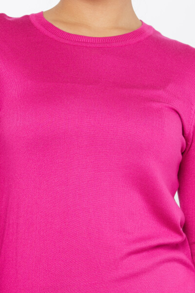 Maglieria Maglia Manica Lunga Fucsia Scuro - 11052 | KAZEE (Set di 3 S-M-L) - 4