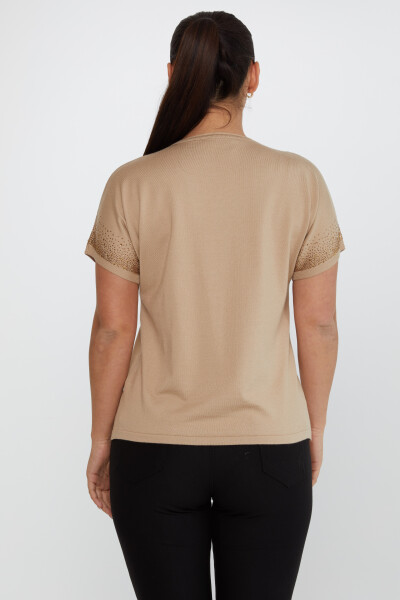 Maglieria Maglia Pietra Ricamata Beige - 30761 | KAZEE (Set da 4 L-XL-2XL-3XL) - 5