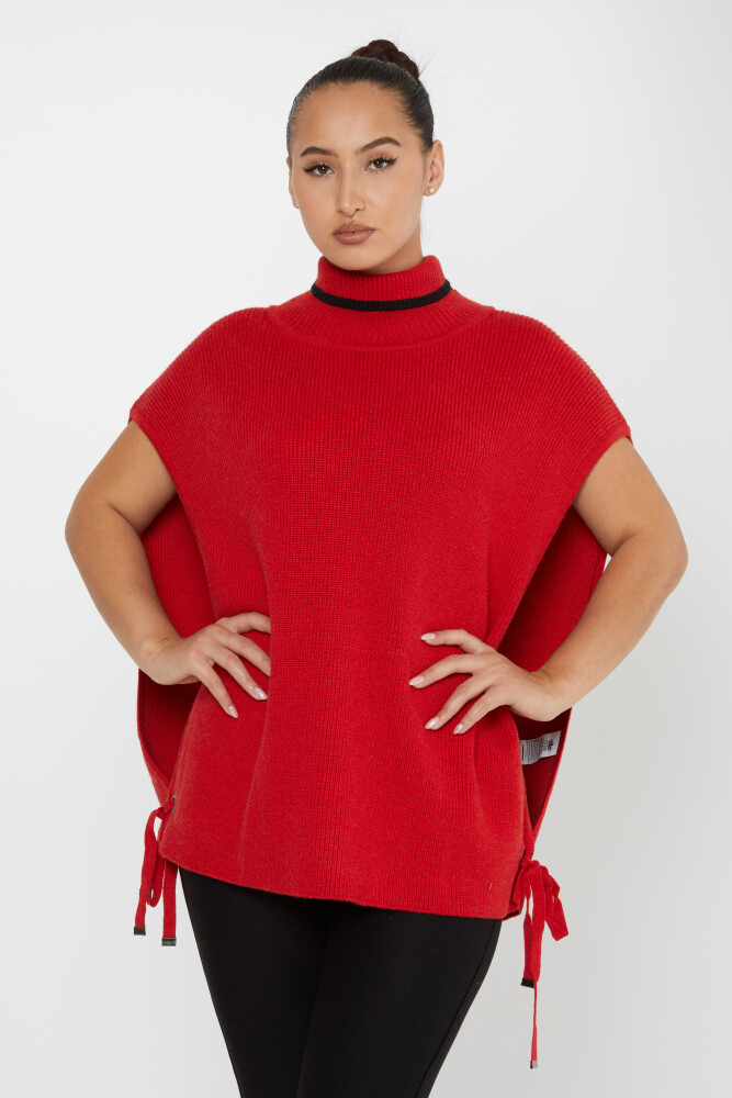 Maglione in maglia con dettaglio cravatta Rosso - 30229 | KAZEE (Set di 3 S-M-L) - 1