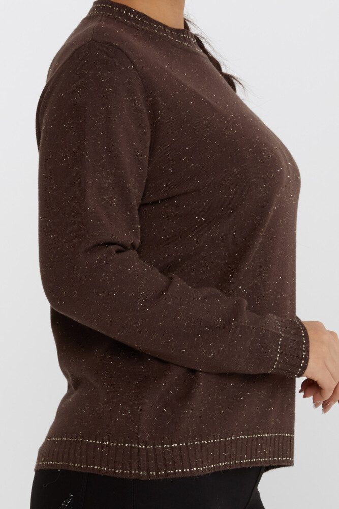 Maglieria Maglione Colletto alla coreana Marrone - 31629 | KAZEE (Set di 3 XL-2XL-3XL) - 4