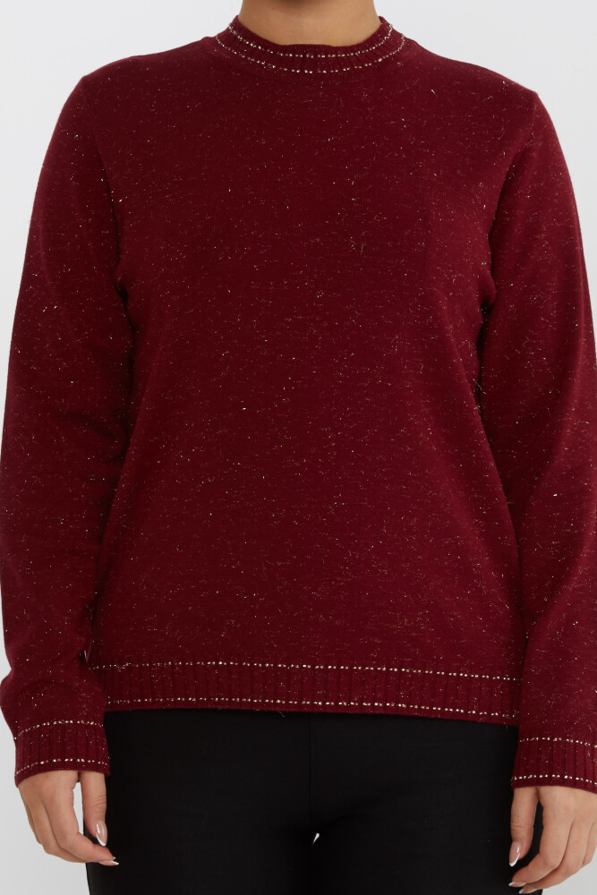 Maglieria Maglione Collo alla coreana Bordeaux Rosso - 31629 | KAZEE (Set di 3 XL-2XL-3XL) - 3