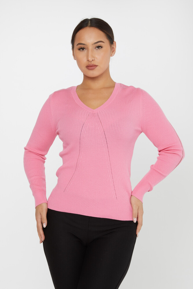 Maglieria Maglione Manica Lunga Rosa - 16240 | KAZEE (Set di 3 S-M-L) - 1