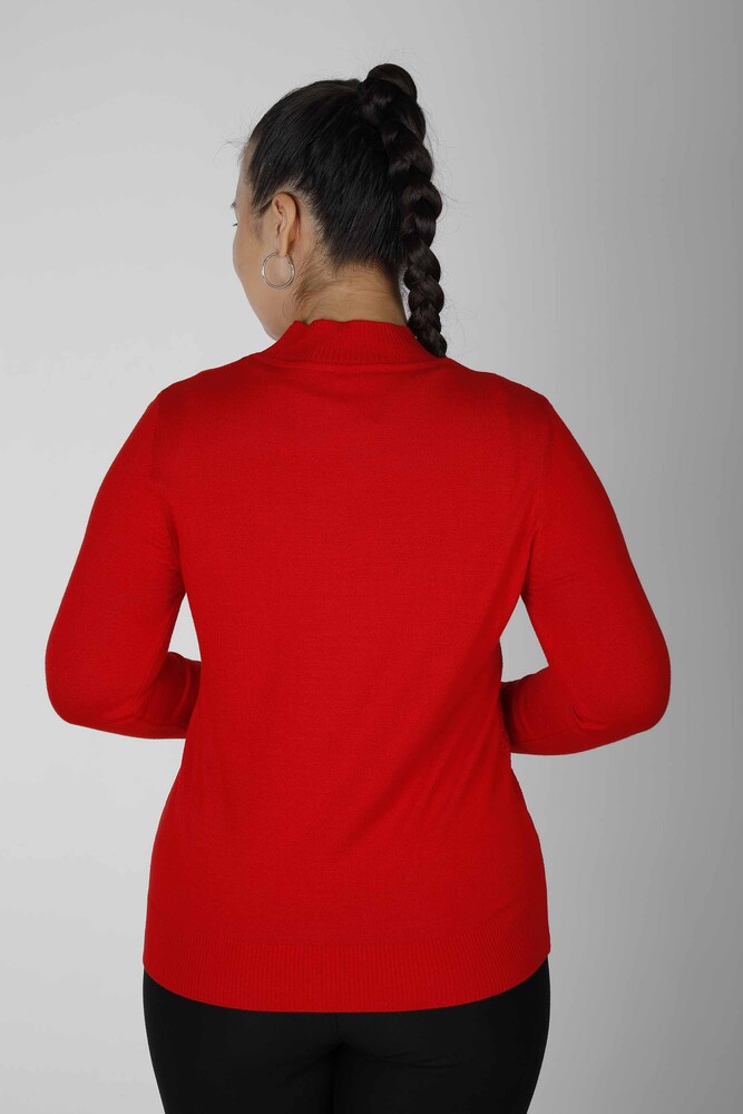 Maglieria Maglione Manica Lunga Rosso - 30687 | KAZEE (Set da 3 L-XL-2XL) - 4