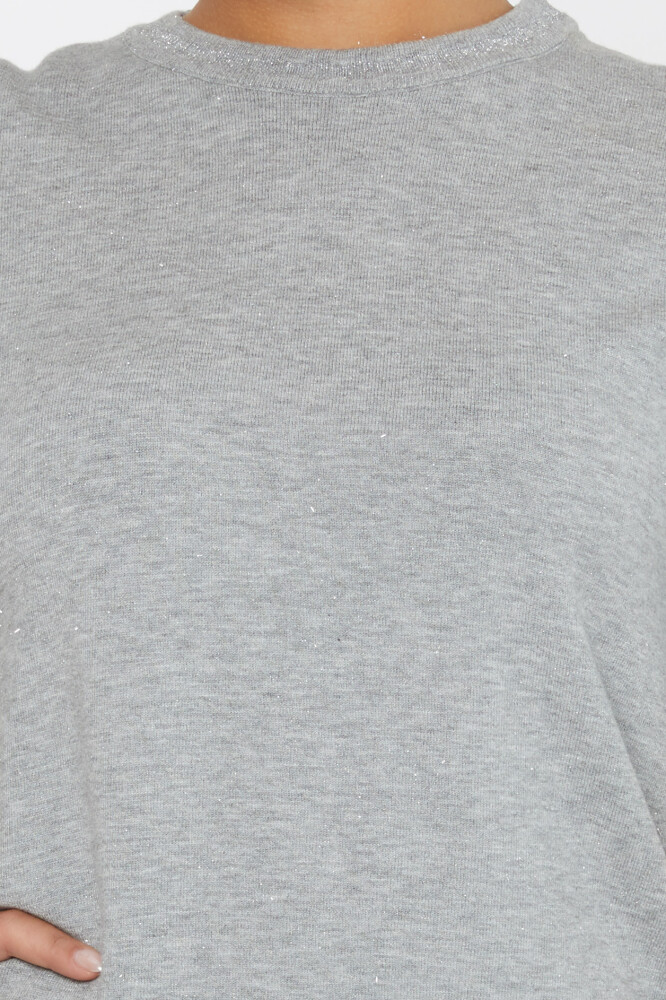 Maglieria Maglione Modello Americano Grigio - 31053 | KAZEE (Set da 4 L-XL-2XL-3XL) - 4