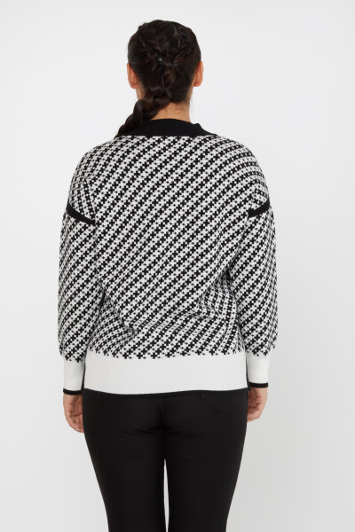 Pull En Maille À Motifs Manches Longues Noir-Écru - 30953 | KAZEE (Lot de 3 S-M-L) - 5