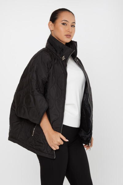 Manteau Poche Détaillée Zippée Noir - 17610 | KAZEE (Lot de 3 M-L-XL) - 5