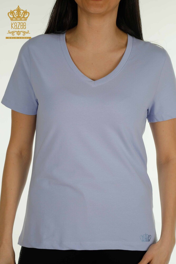 Venta al por mayor Blusa de Mujer Manga Corta Lila - 79561 | KAZEE - 2