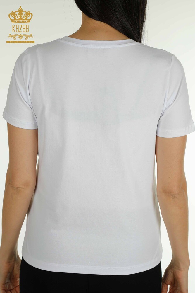 Venta al por mayor Blusa de Mujer Básica Blanca - 79562 | KAZEE - 6