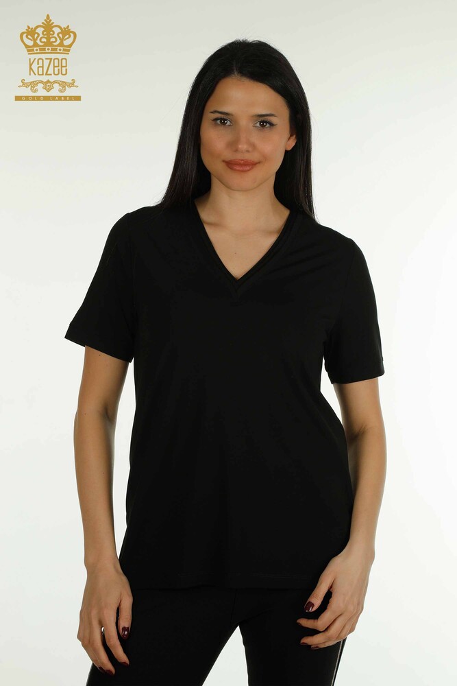 Venta al por mayor Blusa de Mujer Básica Negra - 79864 | KAZEE - 1