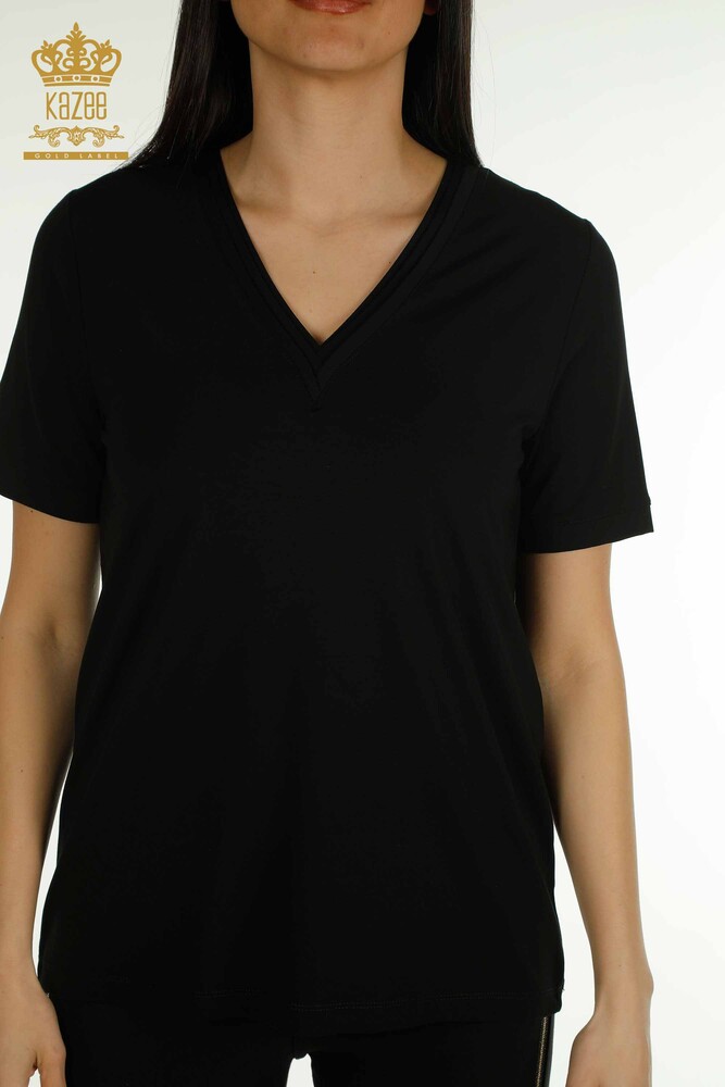 Venta al por mayor Blusa de Mujer Básica Negra - 79864 | KAZEE - 2