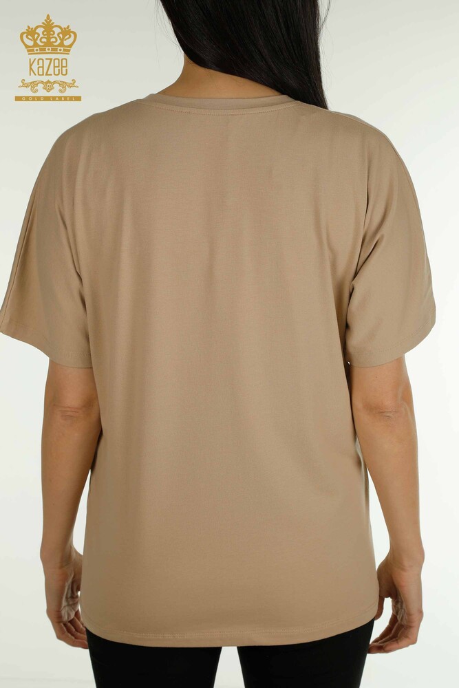 Venta al por mayor Blusa de Mujer Estampada Beige - 79861 | KAZEE - 7