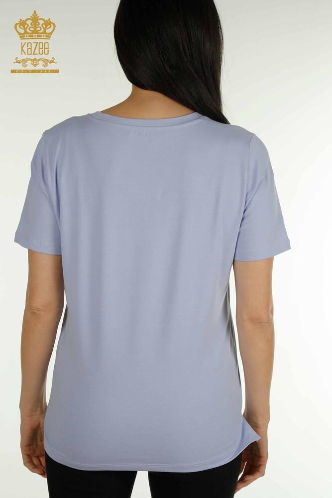 Venta al por mayor Blusa de Mujer Manga Corta Lila - 79563 | KAZEE - 7