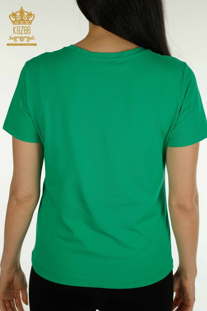 Venta al por mayor Blusa de Mujer Manga Corta Verde - 79561 | KAZEE - 6