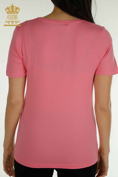 Venta al por mayor Blusa de Mujer - Piedra Bordada - Rosa - 79362 | kazee - 7