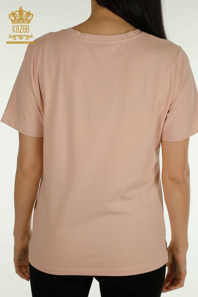 Venta al por mayor Blusa de Mujer con Cuello en V Polvo - 79564 | KAZEE - 7