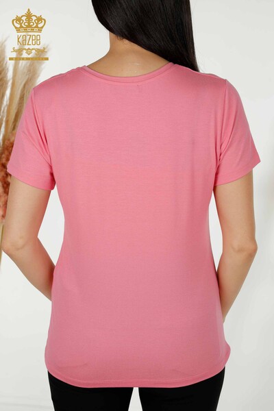 Venta al por mayor Blusa de Mujer - Cuello V - Rosa - 79179 | kazee - 7