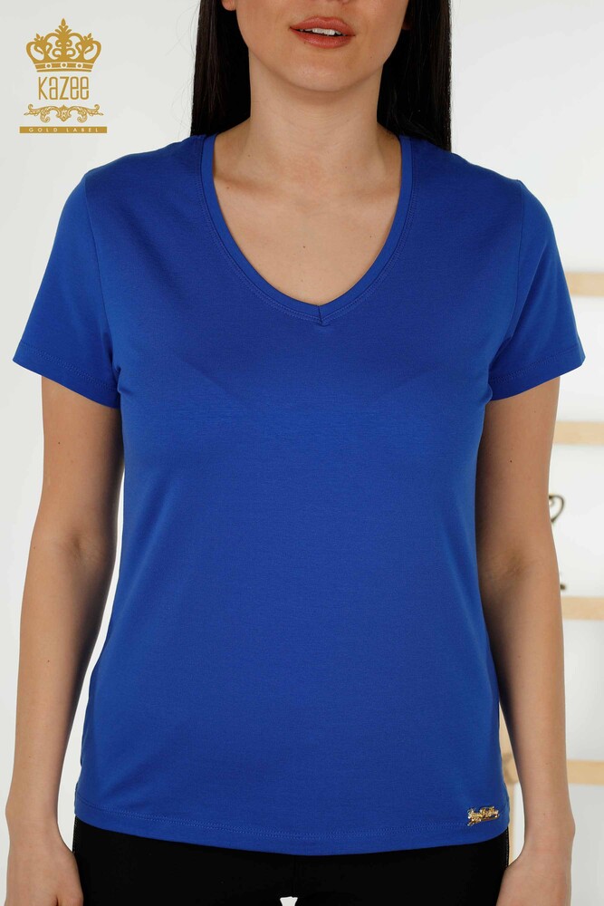 Venta al por mayor Blusas de Mujer - Cuello V - Saks - 79179 | kazee - 2