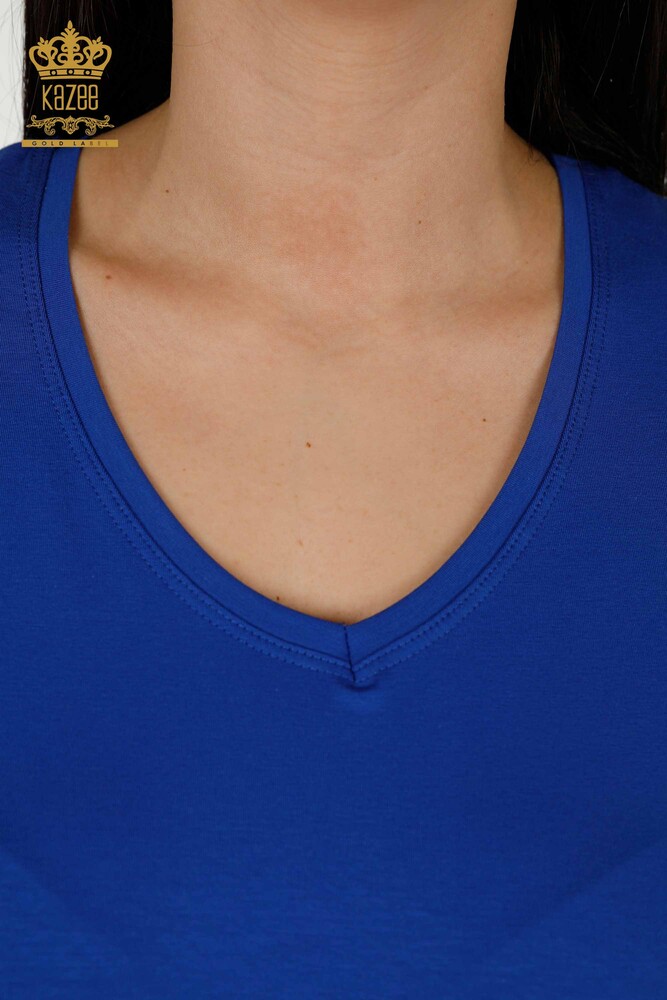 Venta al por mayor Blusas de Mujer - Cuello V - Saks - 79179 | kazee - 3