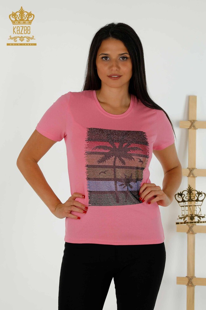 Venta al por mayor Blusa Estampada Mujer Rosa - 79279 | kazee - 1