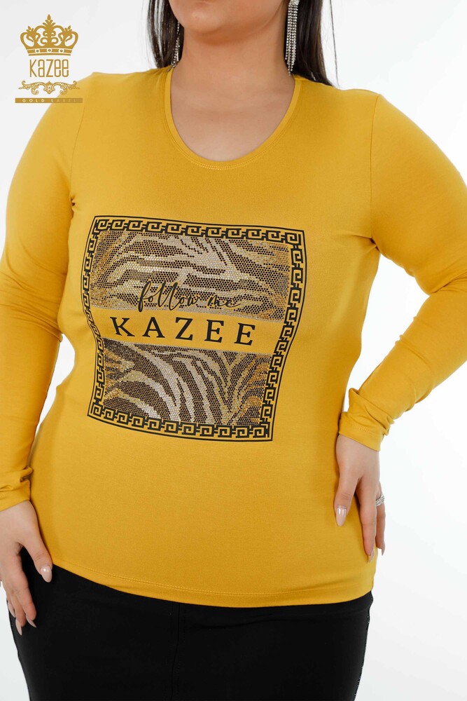 Venta al por mayor Blusa Mujer Estampada Azafrán - 78997 | kazee - 2