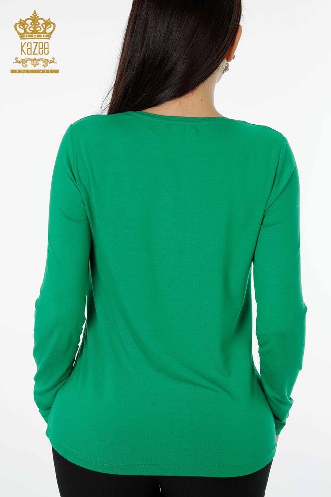 Venta al por mayor Blusa Mujer Estampada Verde - 79003 | kazee - 6