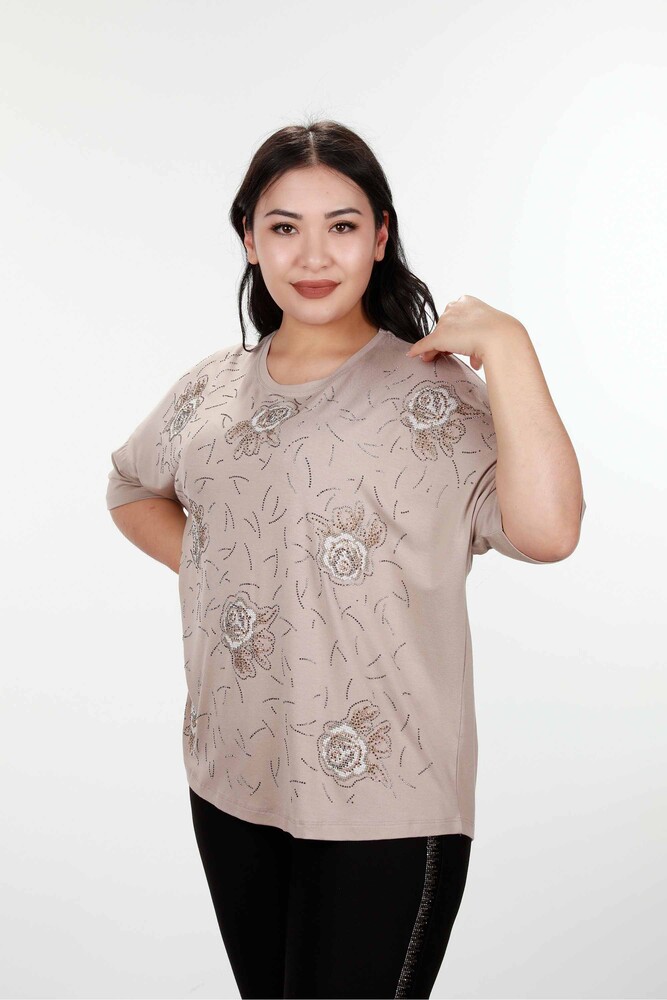 Venta al por mayor Blusa De Mujer Con Bordado De Flores Piedra Bordada - 78898 | kazee - 18