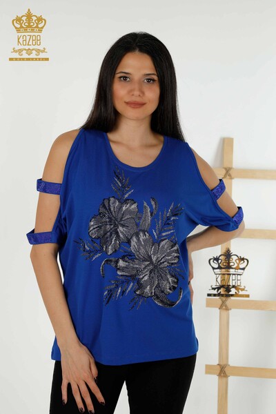 Venta al por mayor de Blusa de Mujer - Hombro Detallado - Saks - 79289 | kazee - Kazee