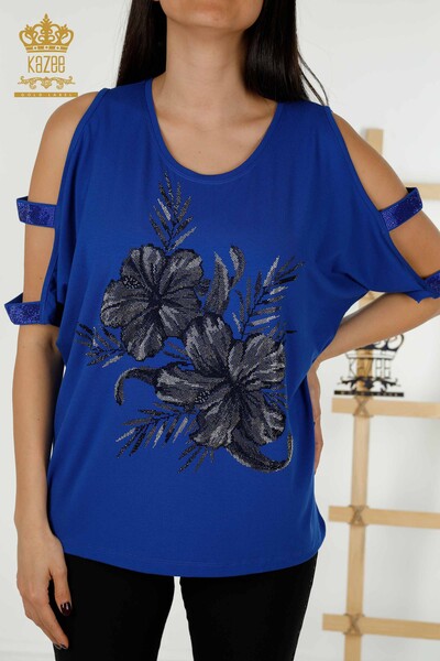 Venta al por mayor de Blusa de Mujer - Hombro Detallado - Saks - 79289 | kazee - 2