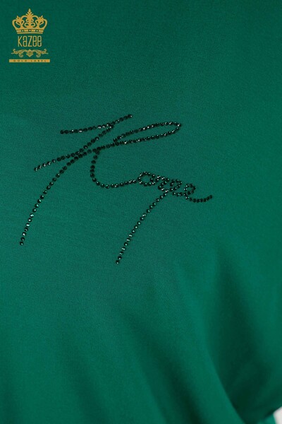 Venta al por mayor Blusa de Mujer - Hombro Detallado - Verde - 79108 | kazee - 3