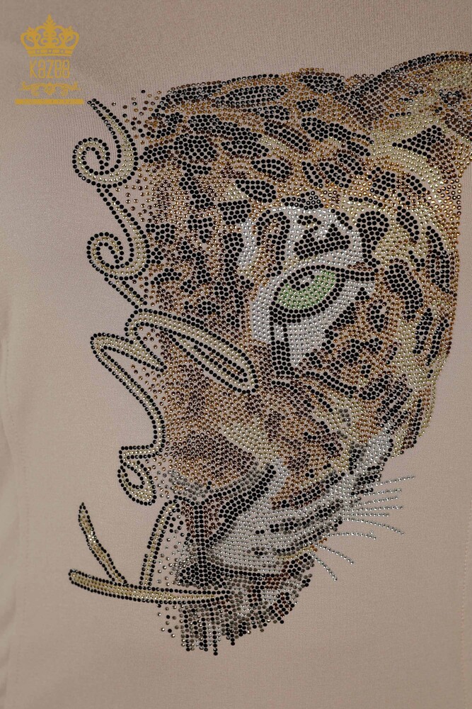 Venta al por Mayor Blusa de Mujer - Estampado de Leopardo - Mink - 79040 | kazee - 3