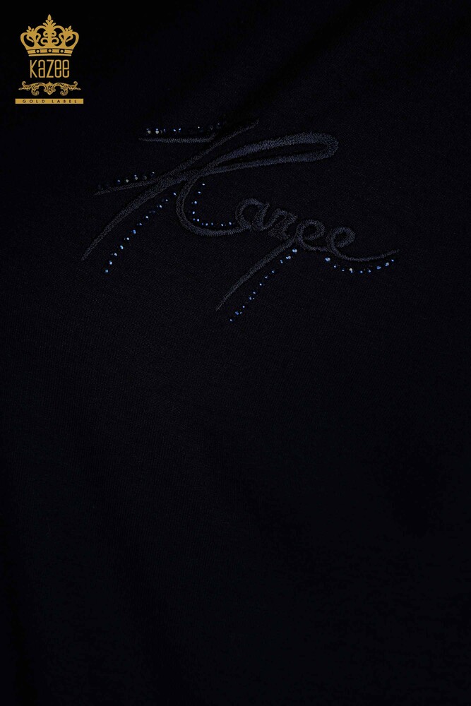 Venta al por mayor Blusa Mujer Manga Corta Azul Marino - 79302 | kazee - 4