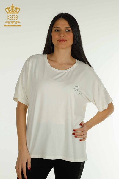 Venta al por mayor Blusa Mujer - Manga Corta - Crudo - 79302 | kazee 