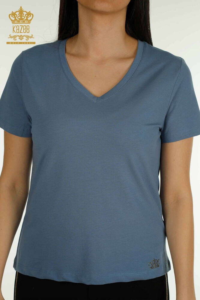 Venta al por mayor Blusa de Mujer Manga Corta Indigo - 79561 | KAZEE - 2