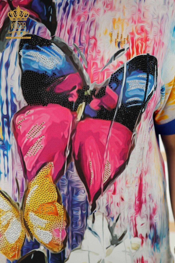 Venta al por mayor Blusa Mujer - Mariposa Estampado - Digital - 12089 | kazee - 3