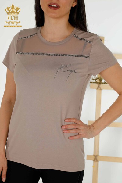 Venta al por mayor Blusa de Mujer - Modelo Americano - Mink - 78857 | kazee - 2