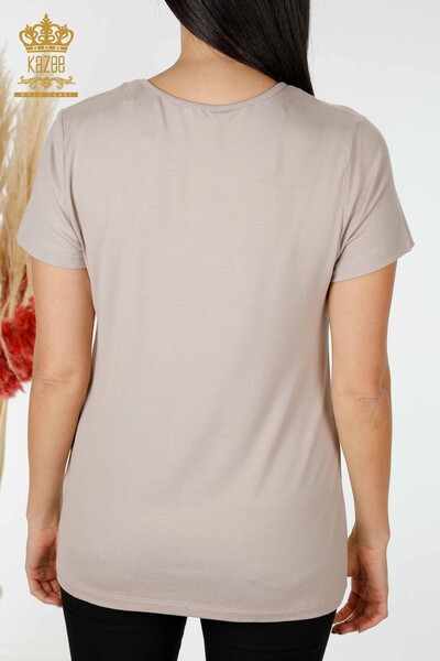 Venta al por mayor Blusa de Mujer Modelo Americano Beige - 78857 | kazee - 6