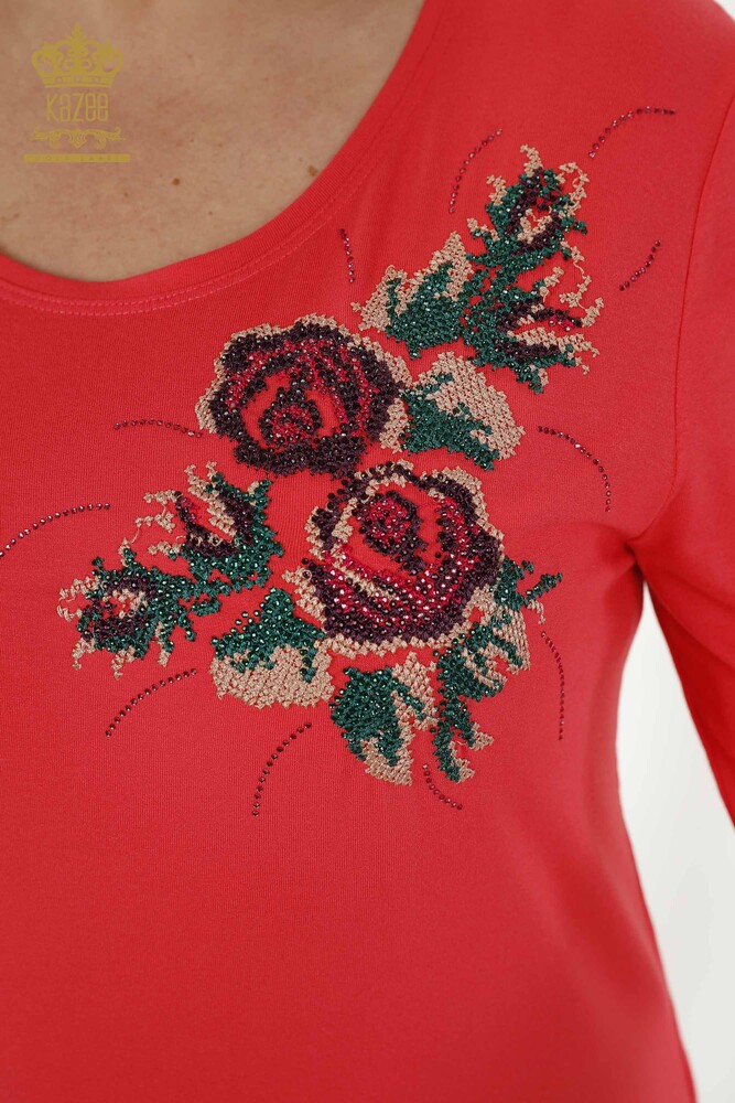 Venta al por mayor Blusa de Mujer - Estampado de Rosas - Flor de Granada - 79046 | kazee - 2