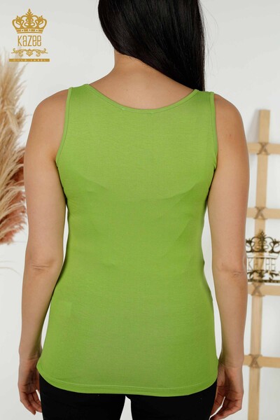 Venta al por mayor Blusa de Mujer - Sin Mangas - Básica - Verde Pistacho - 79262 | kazee - 6