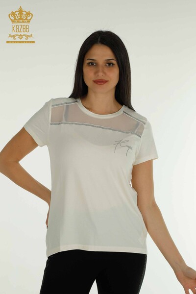 Venta al por mayor Blusa Mujer Tul Crudo Detallado - 78996 | kazee - Kazee