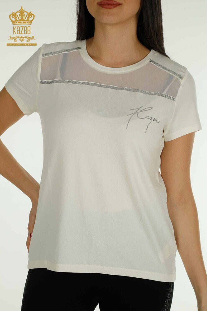 Venta al por mayor Blusa Mujer Tul Crudo Detallado - 78996 | kazee - 2