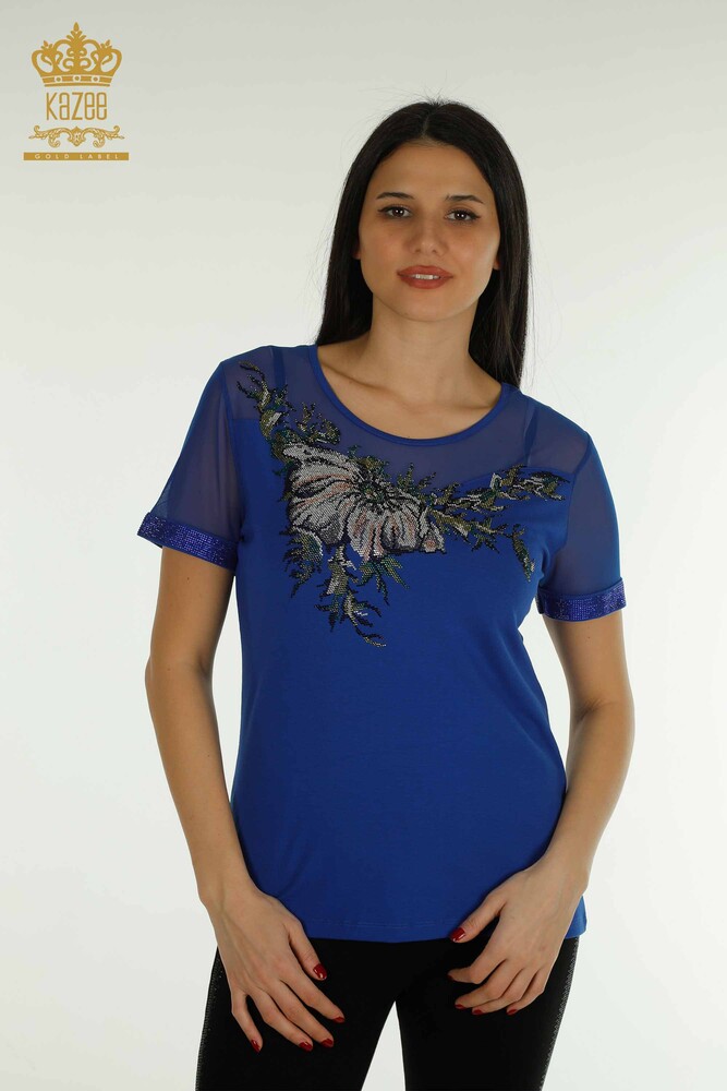 Venta al por mayor de Blusas de Mujer - Tul Detallado - Saks - 79106 | kazee - 1