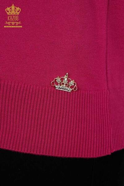 Venta al por mayor de Suéter de Punto para Mujer - Modelo Americano - Fucsia - 30389 | kazee - 5