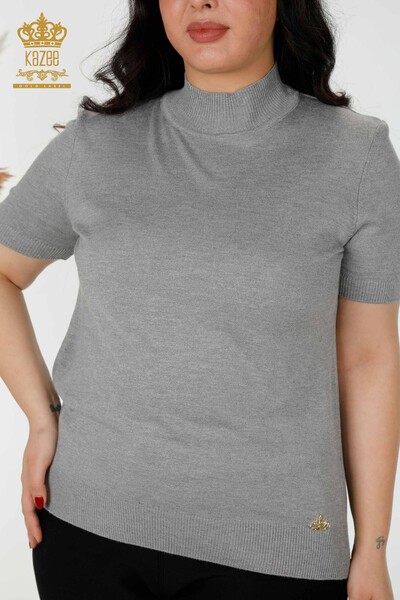 Venta al por mayor Suéter de Punto para Mujer Modelo Americano Gris - 14541 | kazee - 2