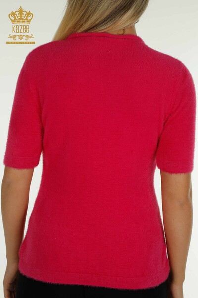 Venta al por mayor Jersey de Punto para Mujer Angora Basic Fucsia - 30610 | KAZEE - 6