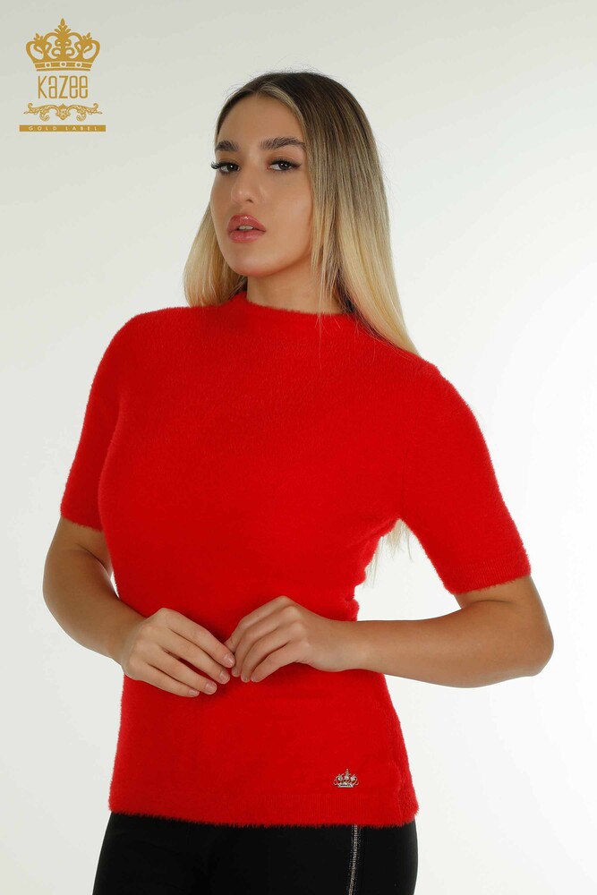 Venta al por mayor Jersey de Punto para Mujer Angora Basic Rojo - 30610 | KAZEE - 1