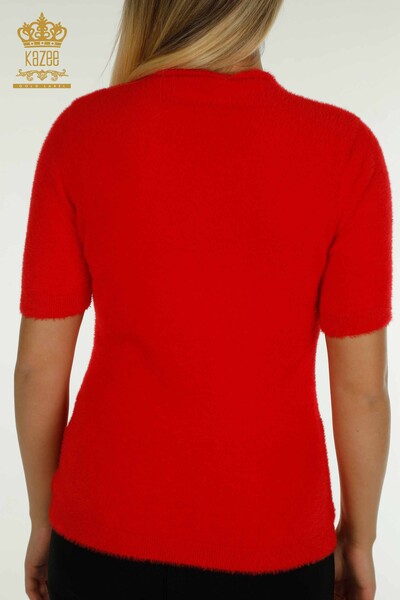 Venta al por mayor Jersey de Punto para Mujer Angora Basic Rojo - 30610 | KAZEE - 6