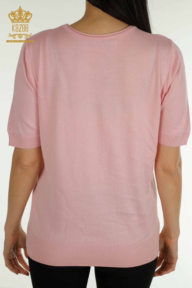 Venta al por mayor Jersey de Punto para Mujer Modelo Americano Rosa - 30686 | KAZEE - 6